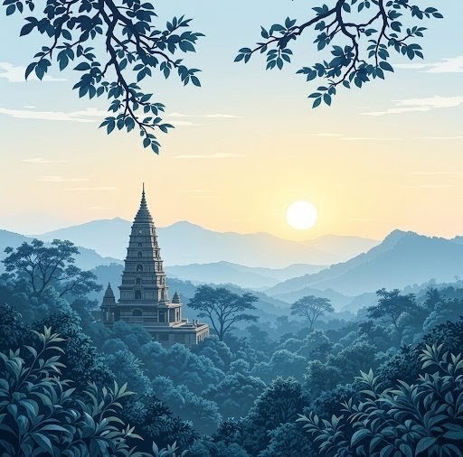 Footer Temple Sunrise
